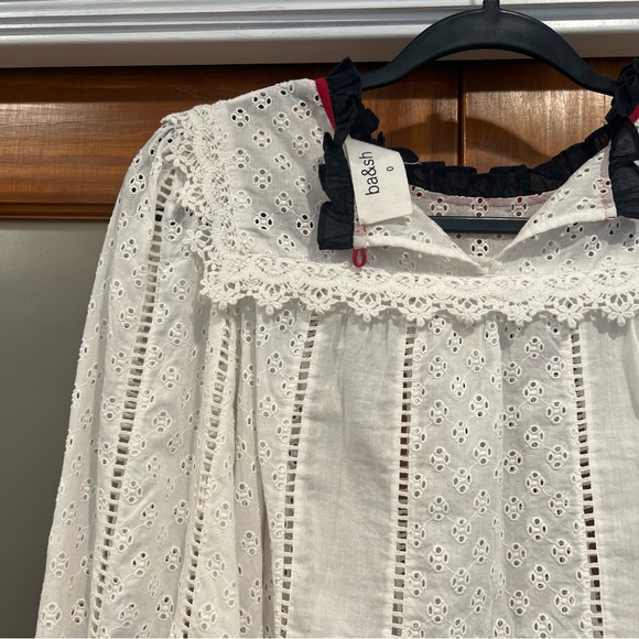 Ba$sh Paris White Longsleeve Blouse - Picture 7 of 9